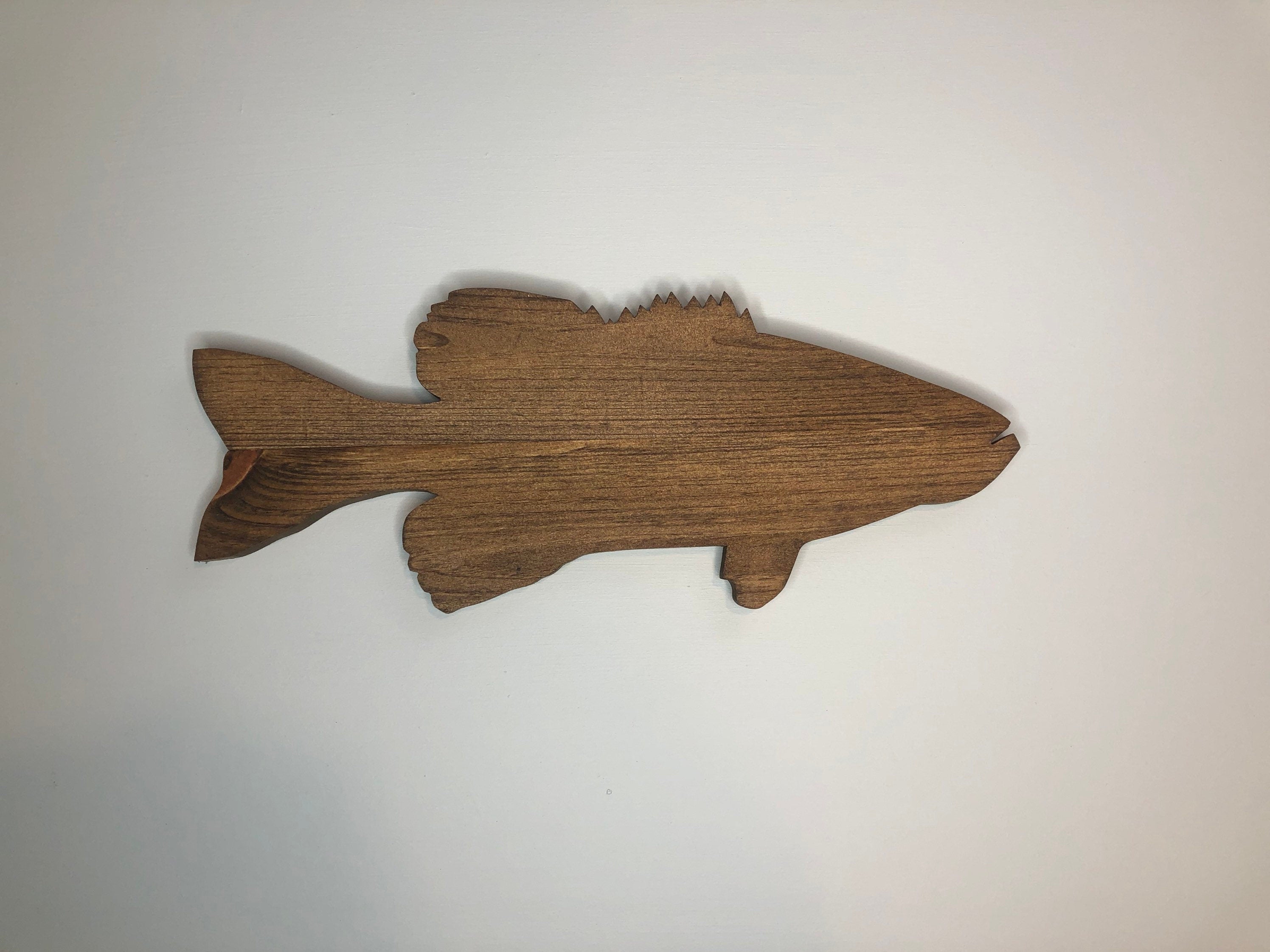 Wooden Fish Cutout Plaque Rustic | Zink Woodworks