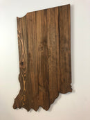 Indiana Rustic Wood State - Zink Woodworks