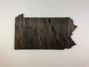 Pennsylvania Rustic Wood State Cutout - Zink Woodworks
