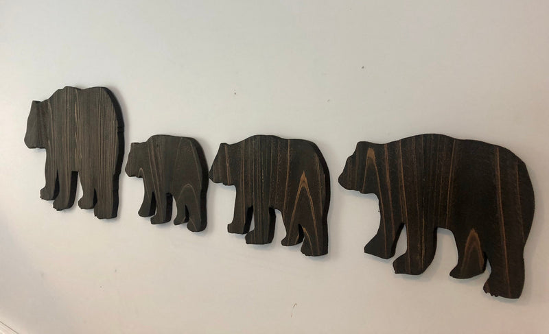 Wood Bear Family Cutout - Zink Woodworks