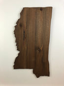 Mississippi Rustic Wood State Cutout - Zink Woodworks