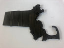 Massachusetts Rustic Wood State Cutout - Zink Woodworks