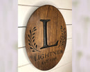 Custom Family Oval Wood Engraved Signs - Zink Woodworks