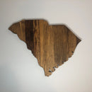 South Carolina Rustic Wood State Cutout - Zink Woodworks