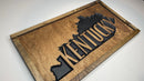 Kentucky Rustic Wood State Plaque - Zink Woodworks