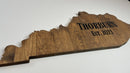 Personalized Kentucky Rustic Wood State - Zink Woodworks