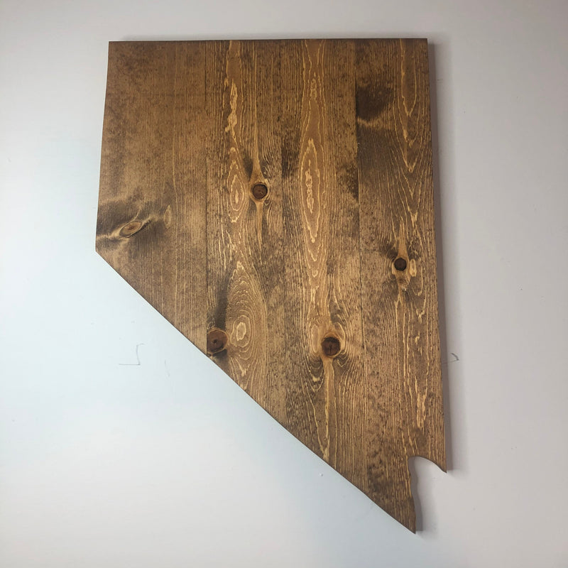Nevada Rustic Wood State Cutout - Zink Woodworks