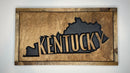 Kentucky Rustic Wood State Plaque - Zink Woodworks