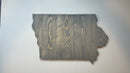 Iowa Rustic Wood State Cutout - Zink Woodworks