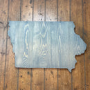 Iowa Rustic Wood State Cutout - Zink Woodworks