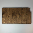 Kansas Rustic Wood State Cutout - Zink Woodworks