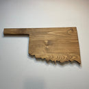 Oklahoma Rustic Wood State Cutout - Zink Woodworks