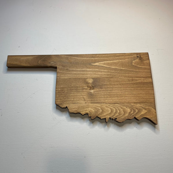 Oklahoma Rustic Wood State Cutout - Zink Woodworks