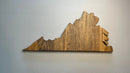 Virginia Rustic Wood State Cutout Plaque - Zink Woodworks