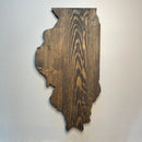 Illinois Rustic Wood State - Zink Woodworks