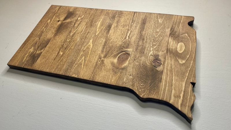 South Dakota Rustic Wood State Cutout - Zink Woodworks