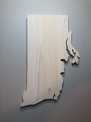 Rhode Island Rustic Wood State Cutout - Zink Woodworks