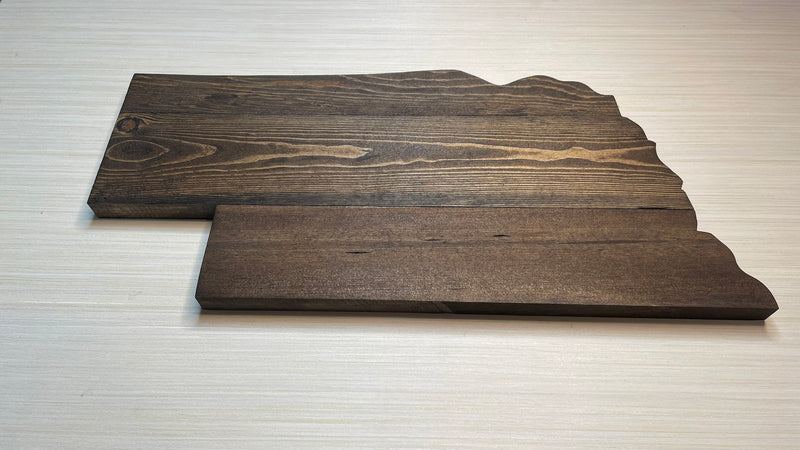 Nebraska Rustic Wood State Cutout - Zink Woodworks