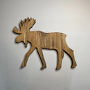 Wooden Moose Cutout Rustic Moose Sign - Zink Woodworks