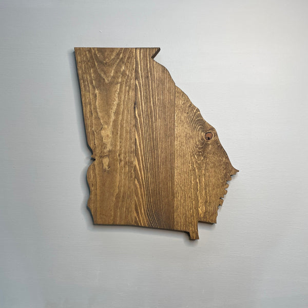 Georgia State Wood Cutout Sign - Zink Woodworks