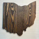Ohio Rustic Wood Plaque Cutout - Zink Woodworks