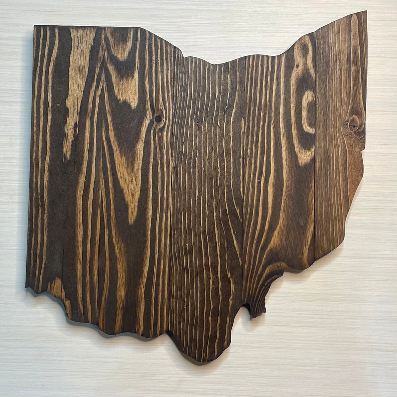 Ohio Rustic Wood Plaque Cutout - Zink Woodworks