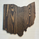 Ohio Rustic Wood Plaque Cutout - Zink Woodworks