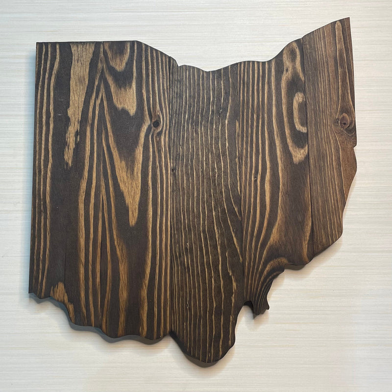 Ohio Rustic Wood Plaque Cutout - Zink Woodworks