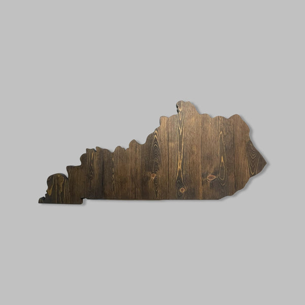 Kentucky Rustic Wood State Cutout - Zink Woodworks