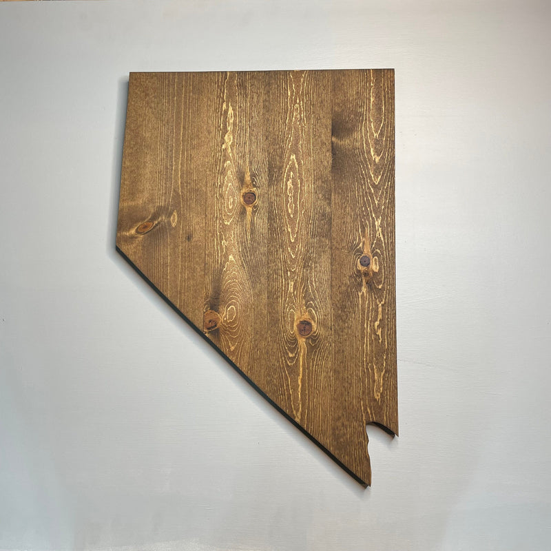 Nevada Rustic Wood State Cutout - Zink Woodworks