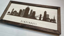 Cincinnati Skyline Laser Engraved Sign - Zink Woodworks