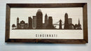 Cincinnati Skyline Laser Engraved Sign - Zink Woodworks