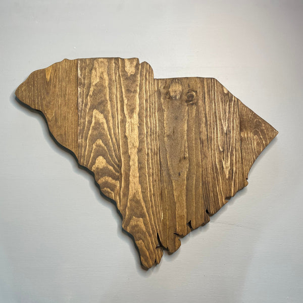 South Carolina Rustic Wood State Cutout - Zink Woodworks