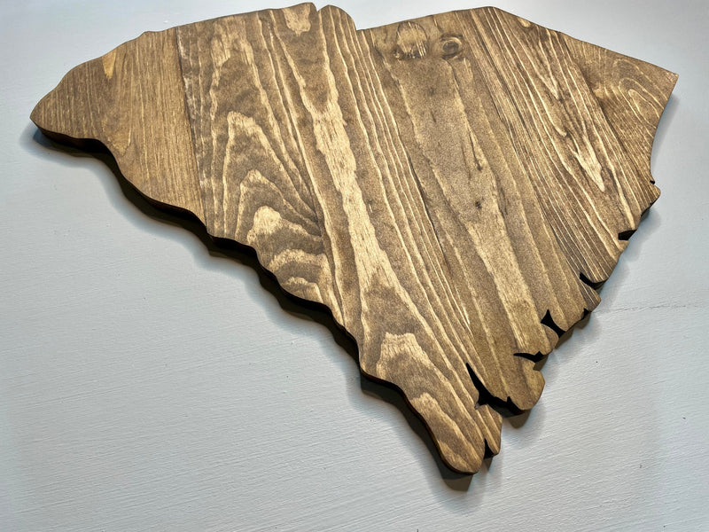 South Carolina Rustic Wood State Cutout - Zink Woodworks