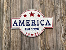 United States Wood Cutout Plaque Design - Zink Woodworks