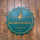 Wooden Kentucky State Sign Cutout - Zink Woodworks