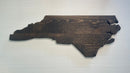 North Carolina Rustic Wood State Cutout - Zink Woodworks