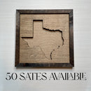 Rustic Wood State Cutout All 50 States - Zink Woodworks