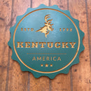Wooden Kentucky State Sign Cutout - Zink Woodworks