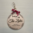 Personalized Santa Reindeer Christmas Ornaments - Zink Woodworks