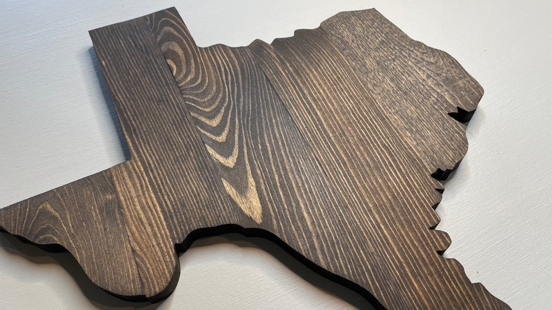Texas Shape Rustic Rustic Texas State Cutout | Zink Woodworks