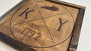 Laser Engraved Kentucky Rustic Wood Sign - Zink Woodworks