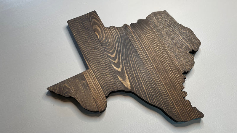 Texas Shape Rustic Rustic Texas State Cutout | Zink Woodworks